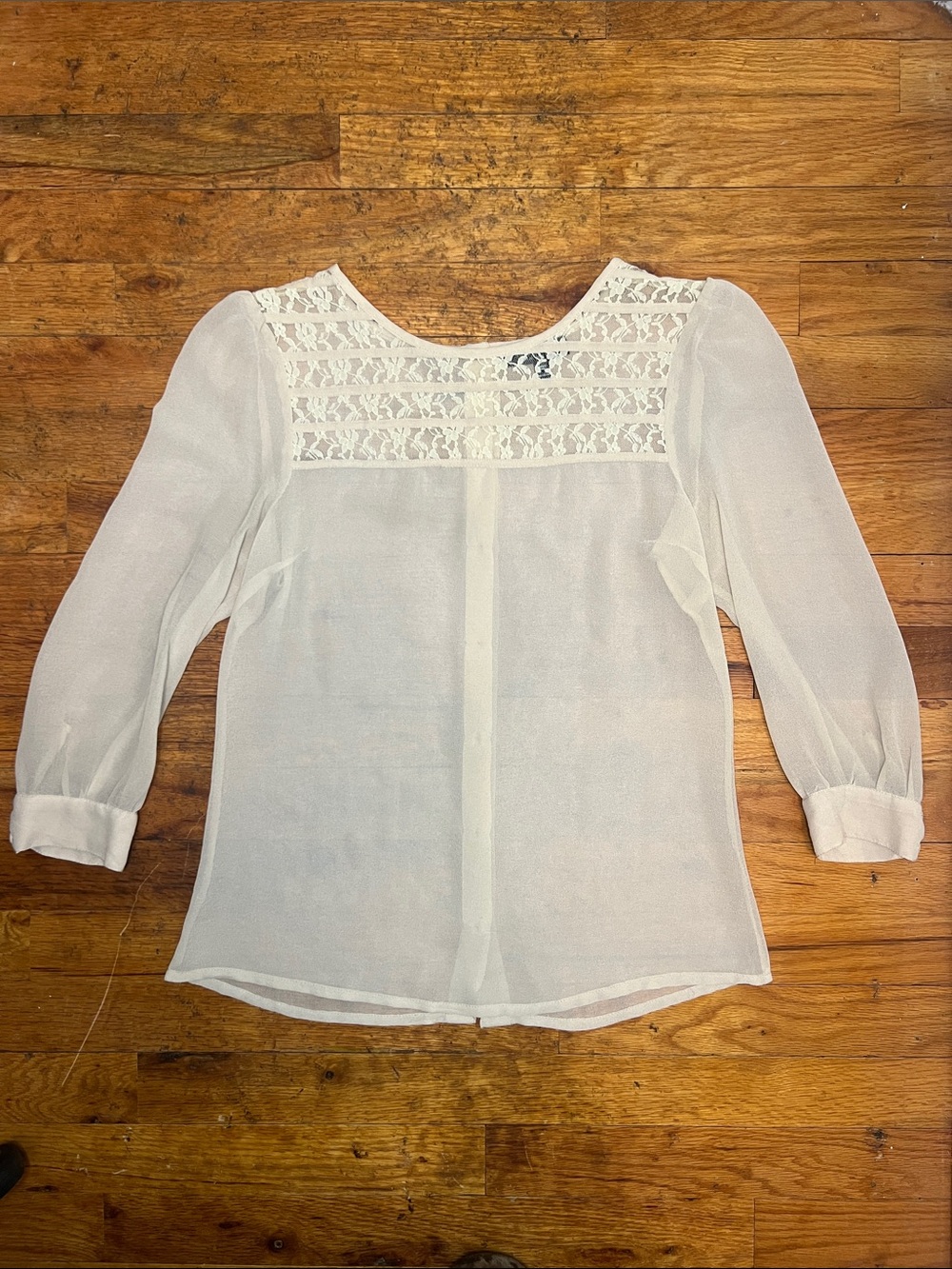 Topshop | Sheer Chiffon Blouse